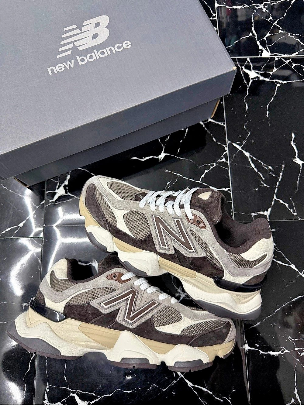 New Balance 9060 Brown Black Gray & Brown Sneakers